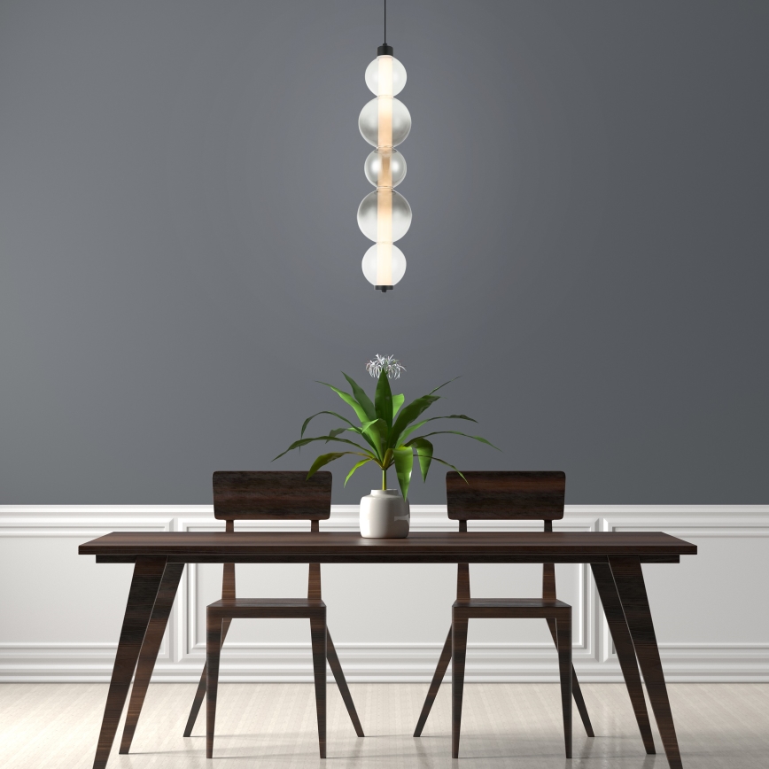 LED-люстра на тросе LUMMI LED/19W/230V чёрный/дымчатый