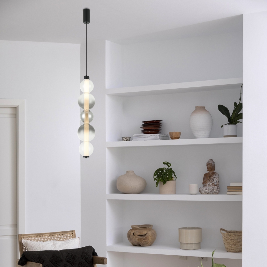 LED-люстра на тросе LUMMI LED/19W/230V чёрный/дымчатый