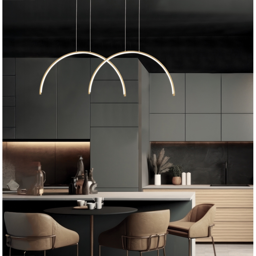 LED люстра на тросе MEGAN LED/39W/230V золотая