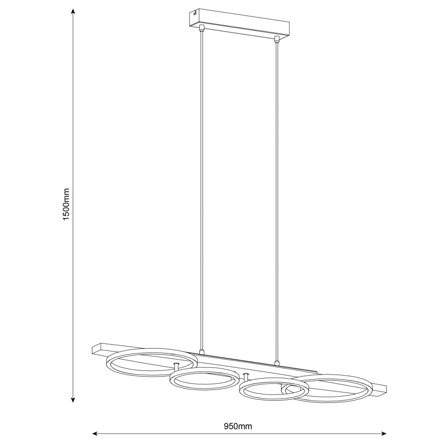 LED люстра на тросе MELISA LED/35W/230V сосна