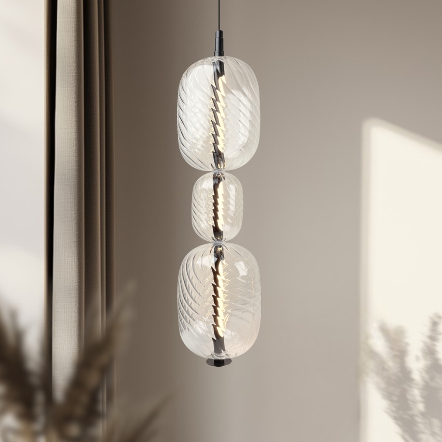 LED люстра на тросе PLAYA LED/12W/230V черная