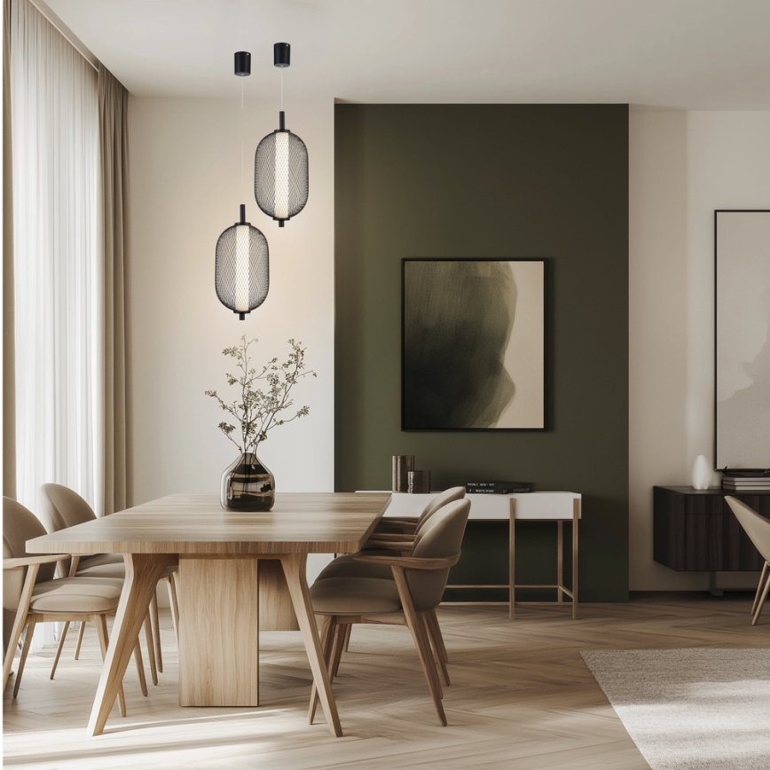 LED люстра на тросе PUMA LED/10W/230V диам. 15 см черная
