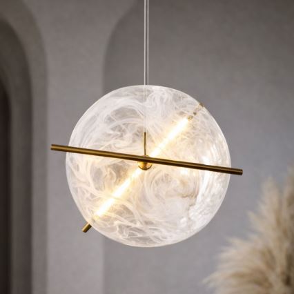 LED-люстра на тросе RELAX LED/15W/230V золотая/белая