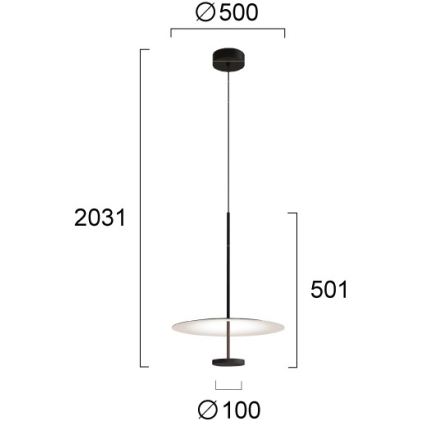 LED-люстра на тросе ROSS LED/13W/230V черный/белый