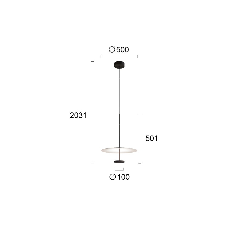 LED-люстра на тросе ROSS LED/13W/230V черный/белый