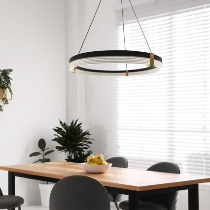 LED-люстра на тросе TRIANGLE, 40 Вт/230 В, 3000/4000/6000 К, диаметр 60 см, чёрная