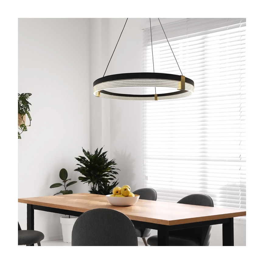 LED-люстра на тросе TRIANGLE, 40 Вт/230 В, 3000/4000/6000 К, диаметр 60 см, чёрная