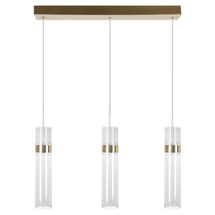 LED люстра на тросі AMBIENTE 3xLED/6 Вт/230 В 3000/4000/6000 К золота