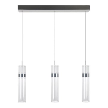 LED люстра на тросі AMBIENTE 3xLED/6W/230V 3000/4000/6000K глянцевий хром
