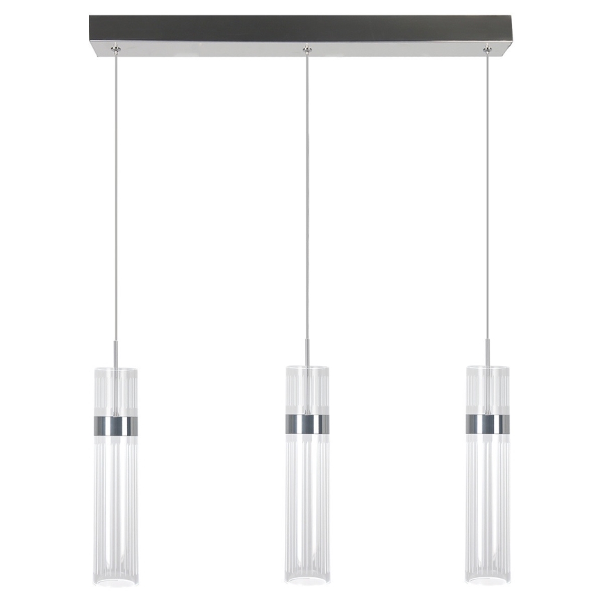 LED люстра на тросі AMBIENTE 3xLED/6W/230V 3000/4000/6000K глянцевий хром