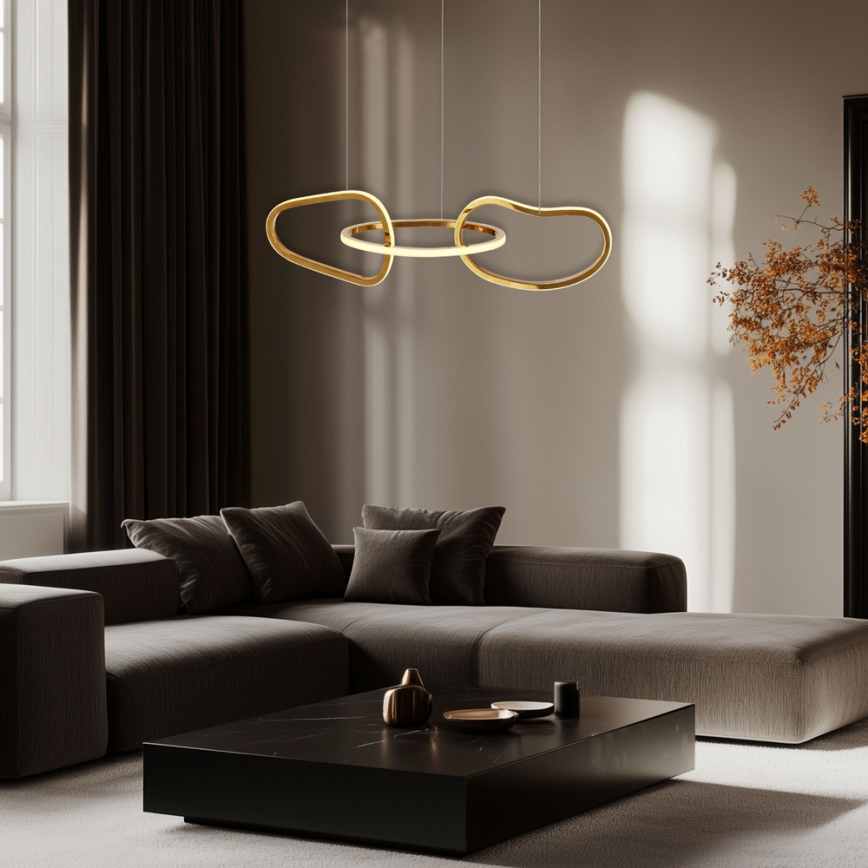 LED люстра на тросі ANNELI LED 30 Вт/230 В 80 см золота