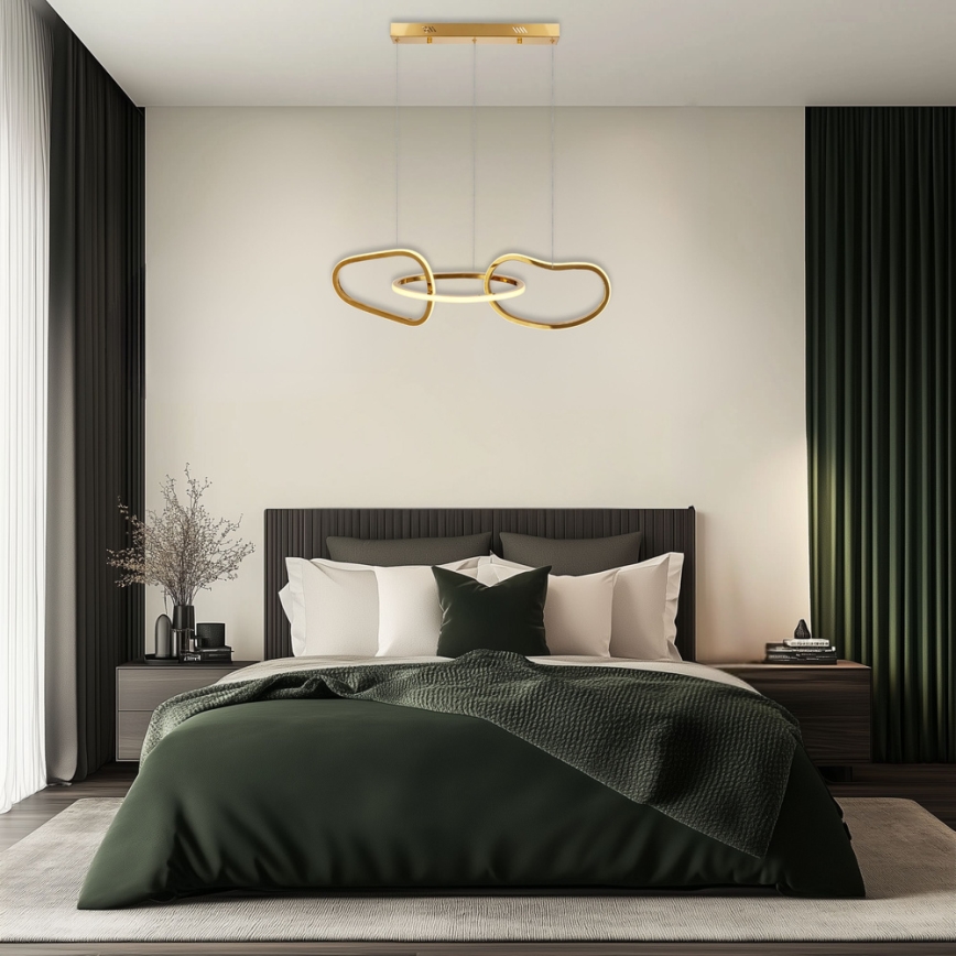 LED люстра на тросі ANNELI LED 30 Вт/230 В 80 см золота