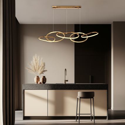 LED-люстра на тросі ANNELI LED/45W/230V 125 см золота