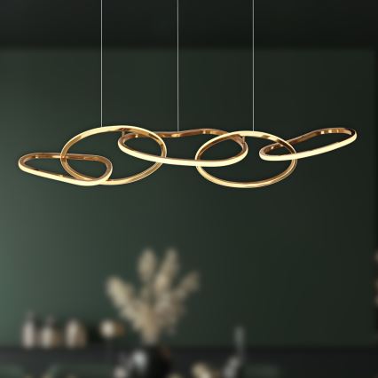 LED-люстра на тросі ANNELI LED/45W/230V 125 см золота