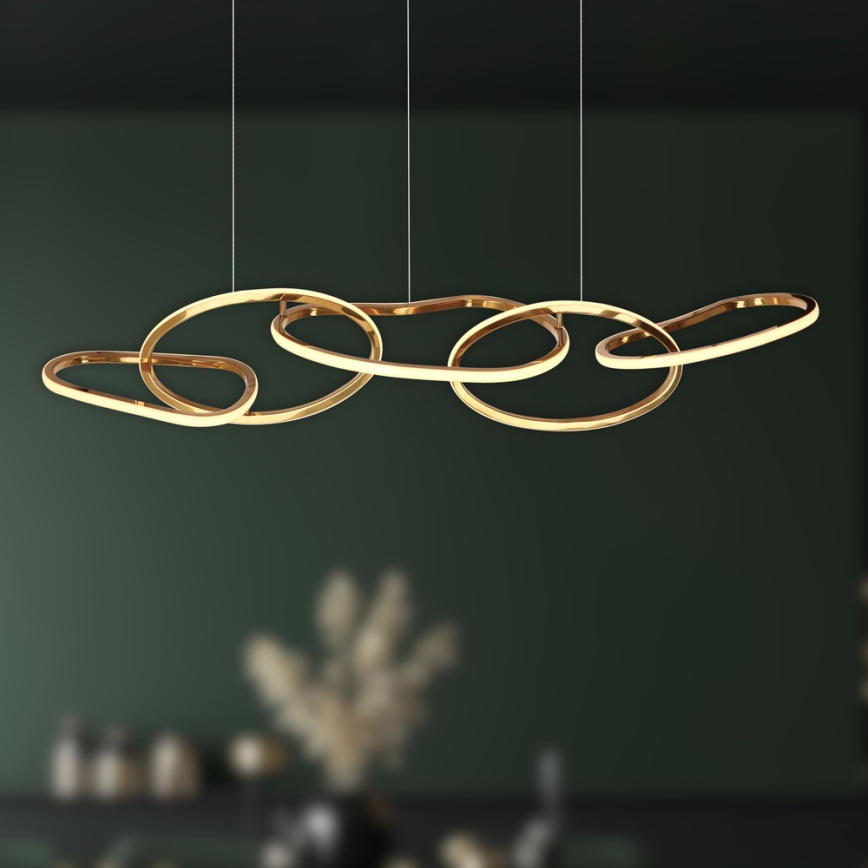 LED-люстра на тросі ANNELI LED/45W/230V 125 см золота