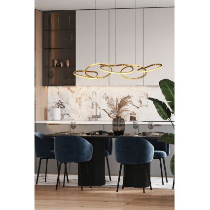 LED-люстра на тросі ANNELI LED/45W/230V 125 см золота
