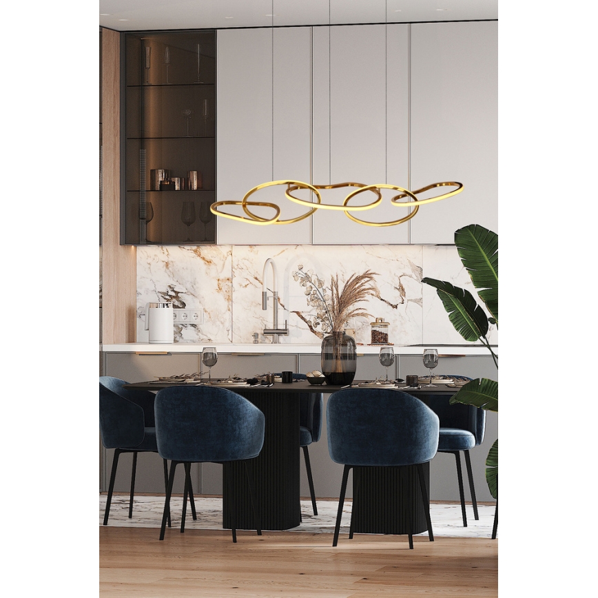 LED-люстра на тросі ANNELI LED/45W/230V 125 см золота