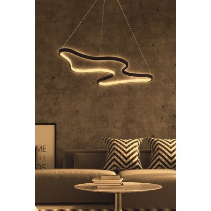 LED-люстра на тросі ARTISAN LED/36W/230V 4000K чорна