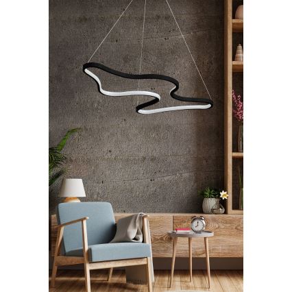 LED-люстра на тросі ARTISAN LED/36W/230V 4000K чорна