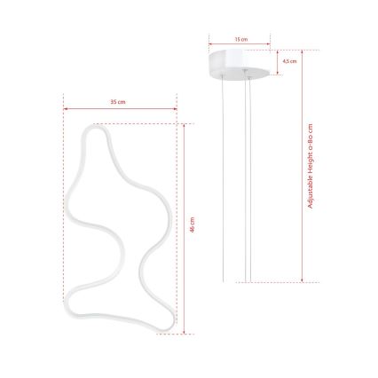 LED-люстра на тросі ARTISAN LED/36W/230V 6500K біла