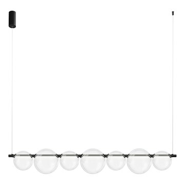 LED-люстра на тросі ATOLA LED/19W/230V чорна/прозора