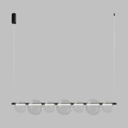 LED-люстра на тросі ATOLA LED/19W/230V чорна/прозора