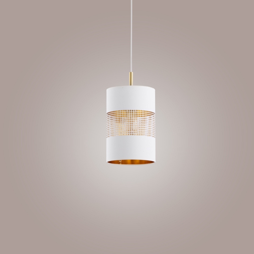 LED-люстра на тросі BOGART 1xE27/15W/230V біла/золота