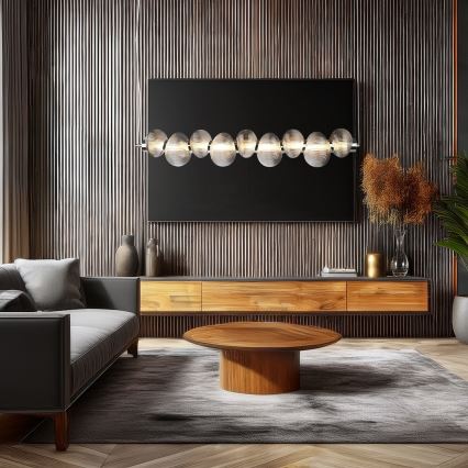 LED-люстра на тросі BOLLA, 32 Вт, 230 В, глянцевий хром/димчасто-сірий