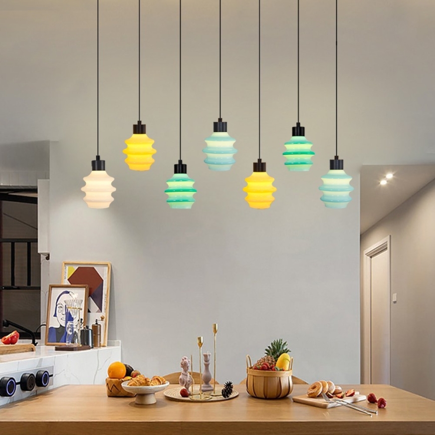 LED-люстра на тросі CACTUS 7xLED/2,8W/230V 3000K зелена/жовта/біла