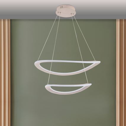 LED-люстра на тросі CASHMERE LED/75W/230V, діаметр 59,5 см, бежева