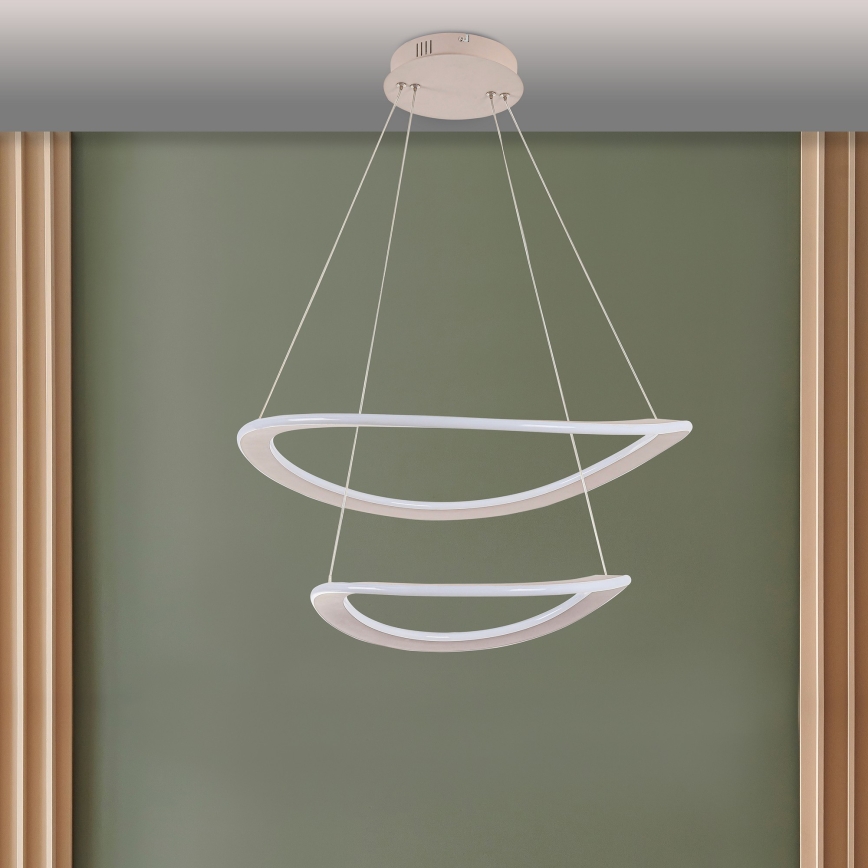 LED-люстра на тросі CASHMERE LED/75W/230V, діаметр 59,5 см, бежева