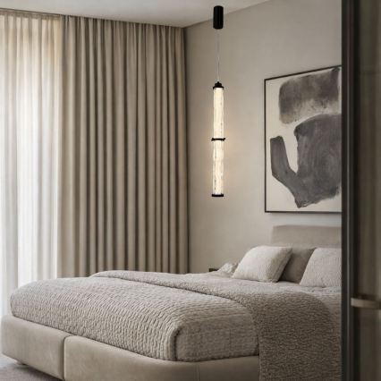 LED люстра на тросі CORTE LED/18W/230V чорна
