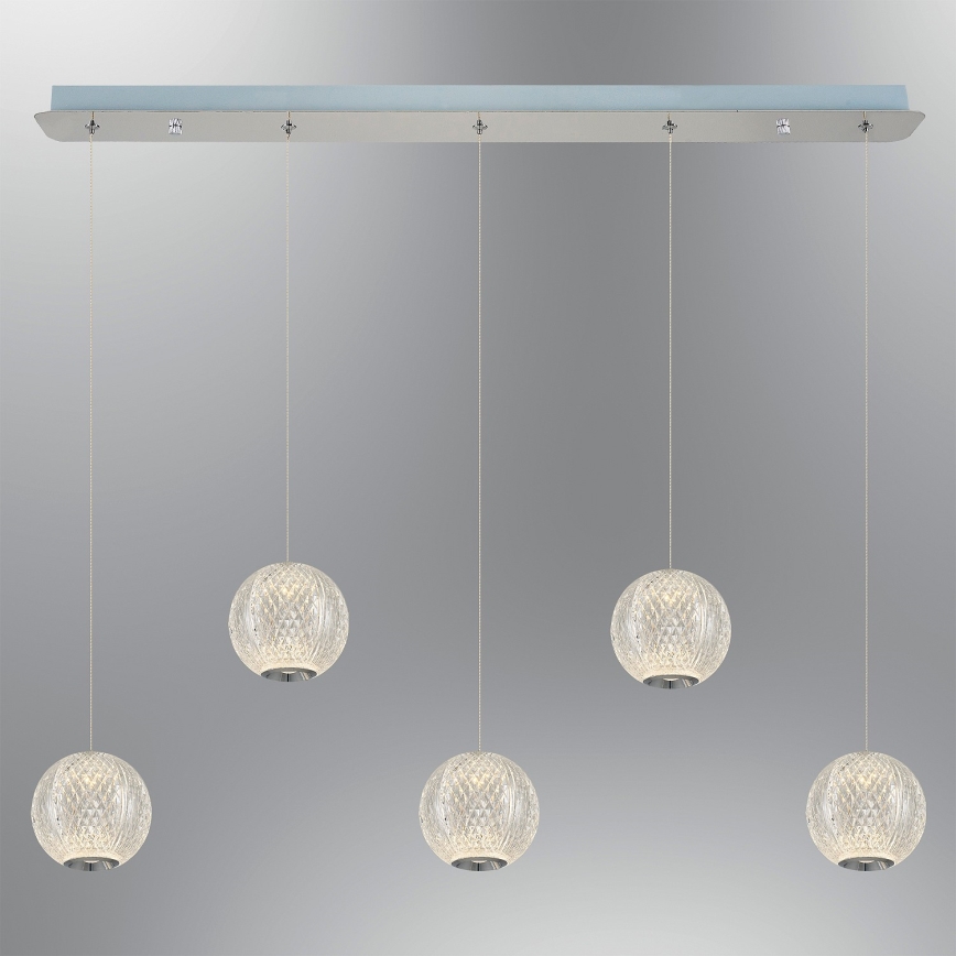 LED-люстра на тросі CREMONA 5xLED/5W/230V 3000K матовий хром