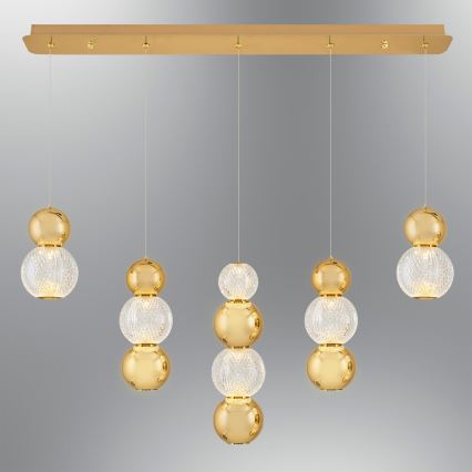 LED-люстра на тросі CREMONA LED/27 Вт/230 В 3000 К золота