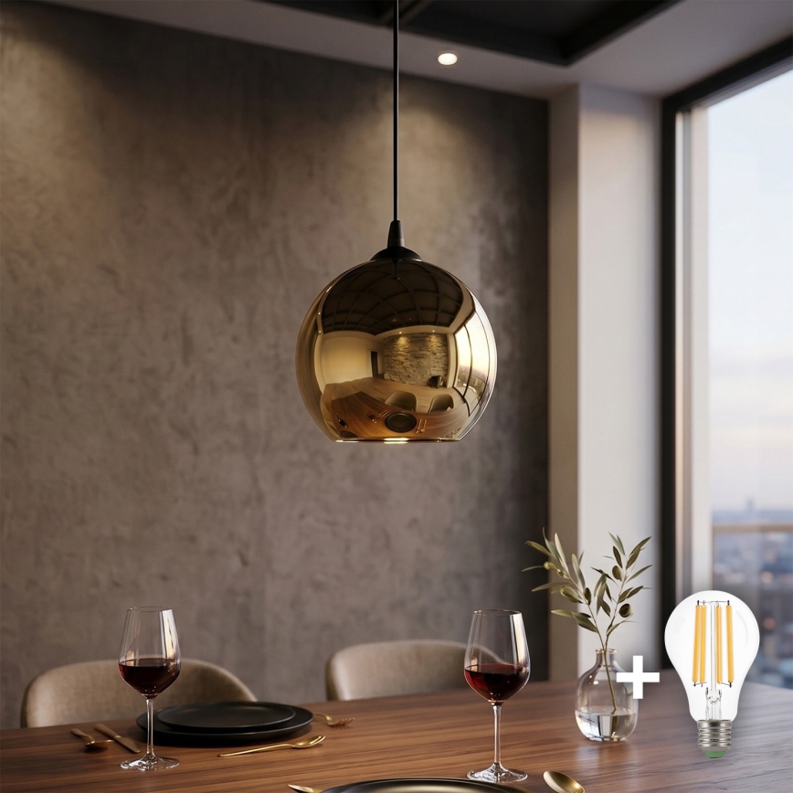 LED-люстра на тросі CUBUS 1xE27/15W/230V