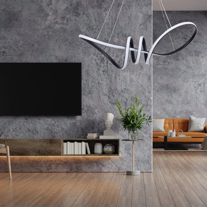 LED-люстра на тросі FLAVIA LED/44W/230V, чорна