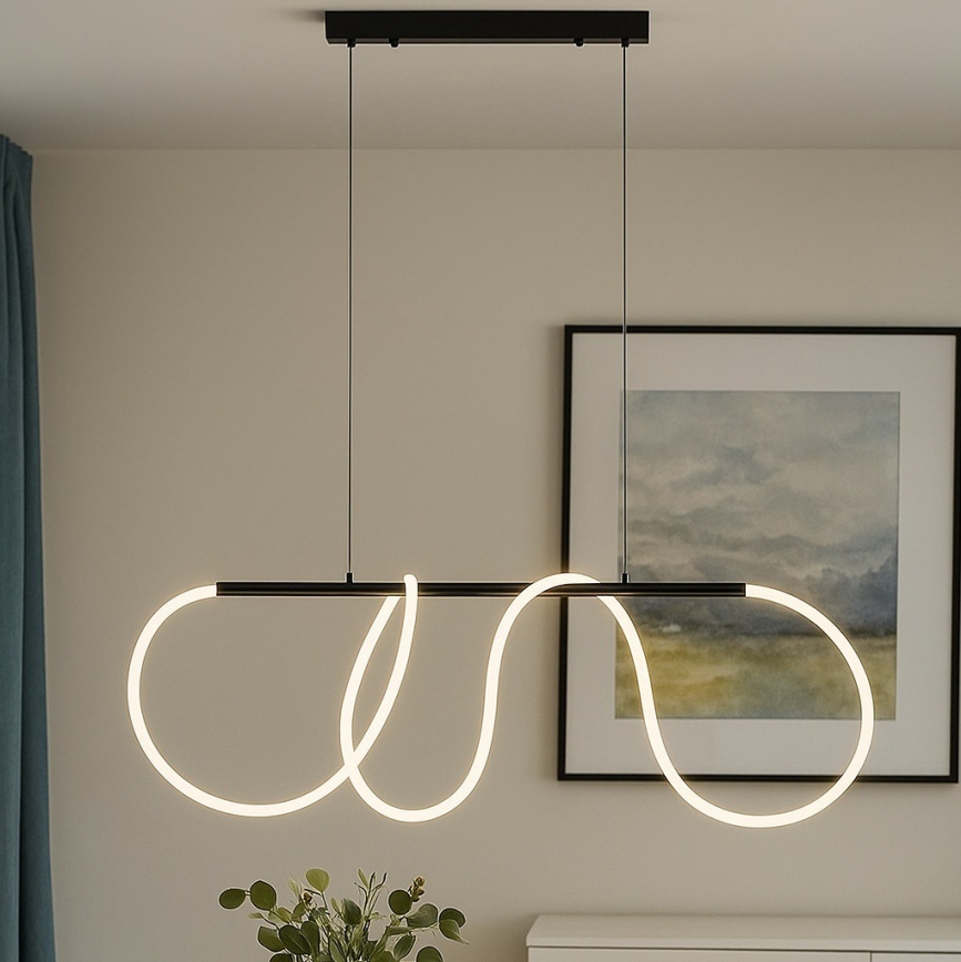 LED люстра на тросі FLEXI LED/45W/230V 4000K чорна