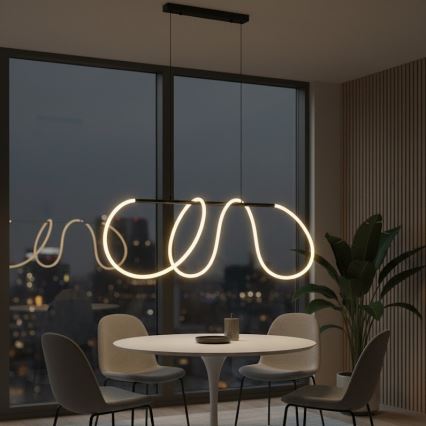 LED люстра на тросі FLEXI LED/45W/230V 4000K чорна