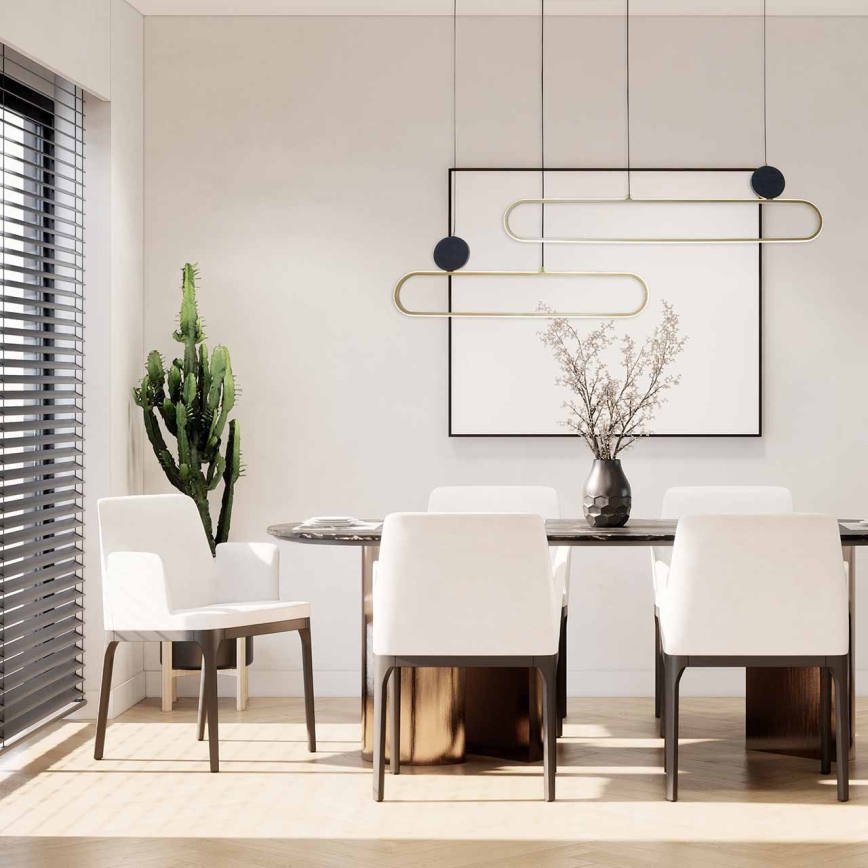 LED-люстра на тросі FLORENTYNA LED/48 Вт/230 В 4000 К золота/чорна