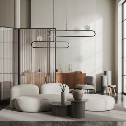 LED-люстра на тросі FLORENTYNA LED/48W/230V 4000K чорна/біла