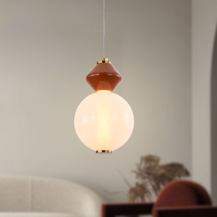 LED-люстра на тросі FLORES LED/7W/230V золота/коричнева