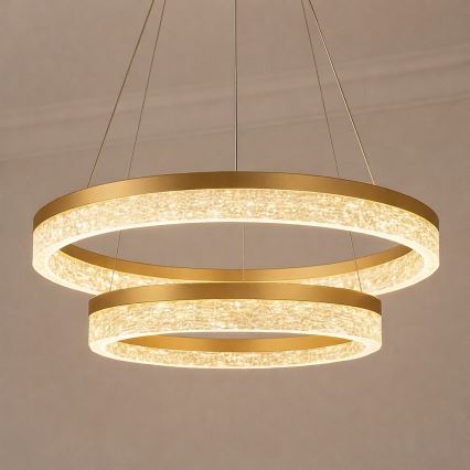 LED люстра на тросі GALA LED/54W/230V, діам. 60 см, золота