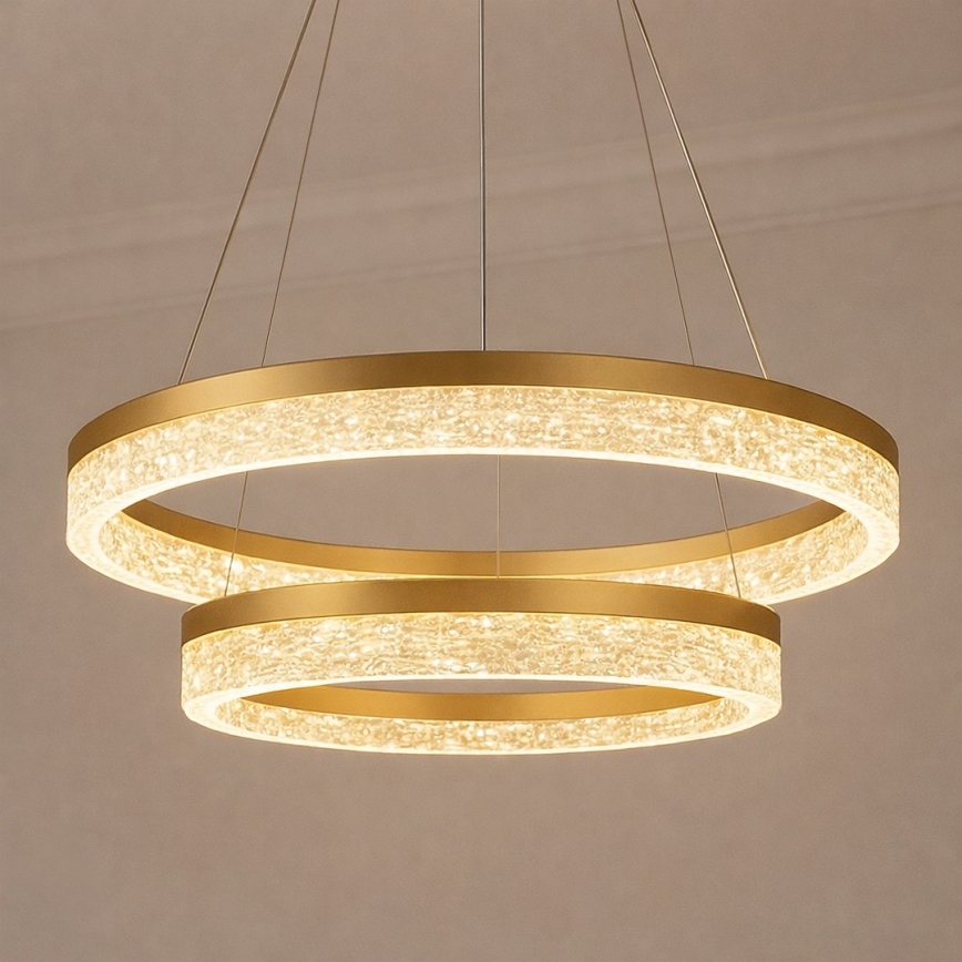 LED люстра на тросі GALA LED/54W/230V, діам. 60 см, золота