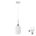 LED-люстра на тросі HARMA 1xE27/60W/230V діаметр 14 см матовий хром/білий