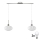 LED-люстра на тросі HARMA 2xE27/60W/230V матовий хром/білий