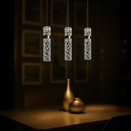 LED-люстра на тросі LAGOS LED/8W/230V золота