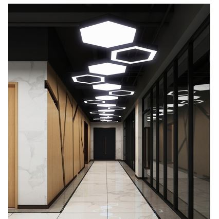 LED-люстра на тросі LED/20W/230V, чорна