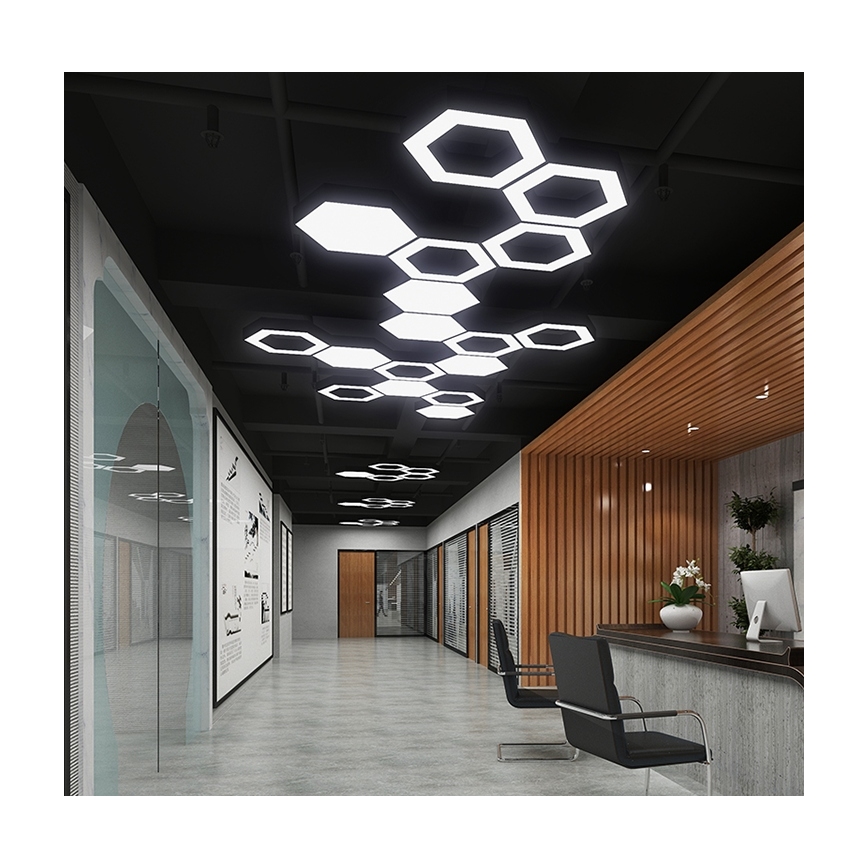 LED-люстра на тросі LED/20W/230V, чорна