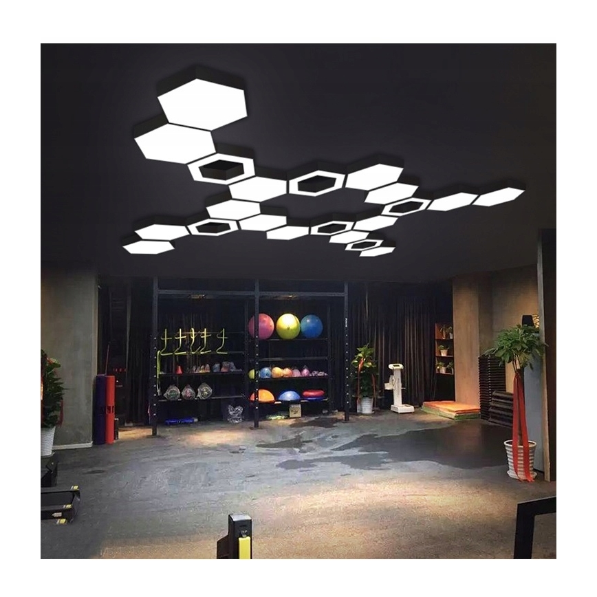 LED-люстра на тросі LED/20W/230V, чорна