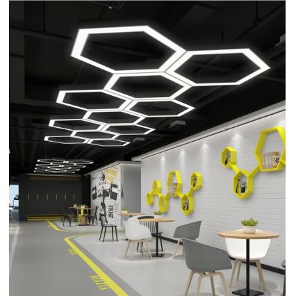 LED-люстра на тросі LED/20W/230V, чорна